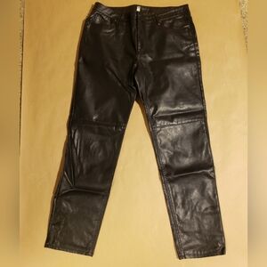 H&M Black Faux Leather Pants